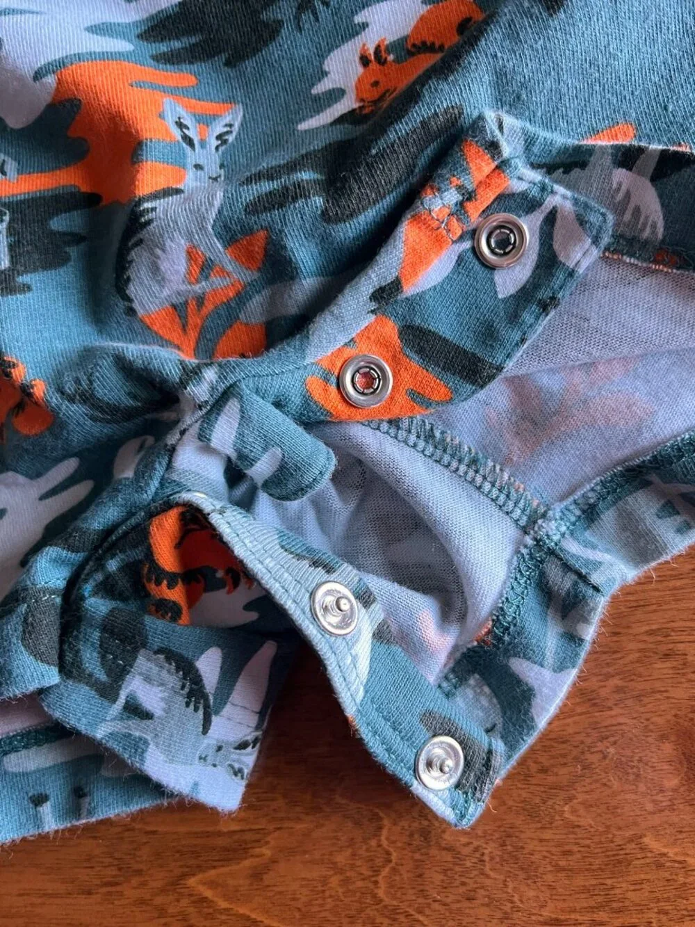 Carhartt forest animals camo shortie romper 9m
